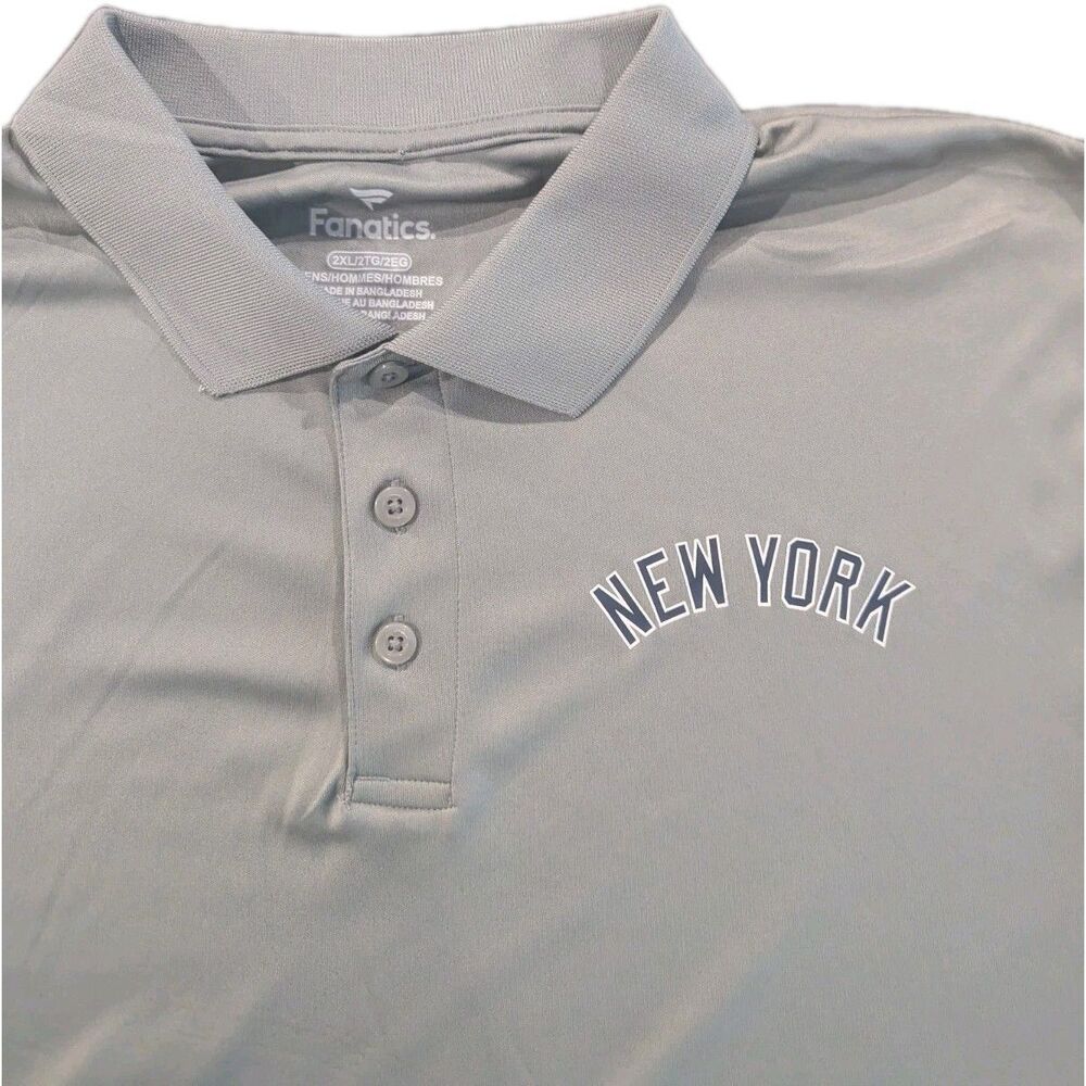 Mens Fanatics Polo Gray Sz XXL New York Dri-fit NWT Polo